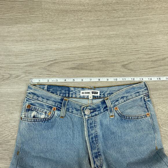 Re/Done Levi's High Rise Slim Straight Leg Jeans Women's 24 - Picture 6 of 13